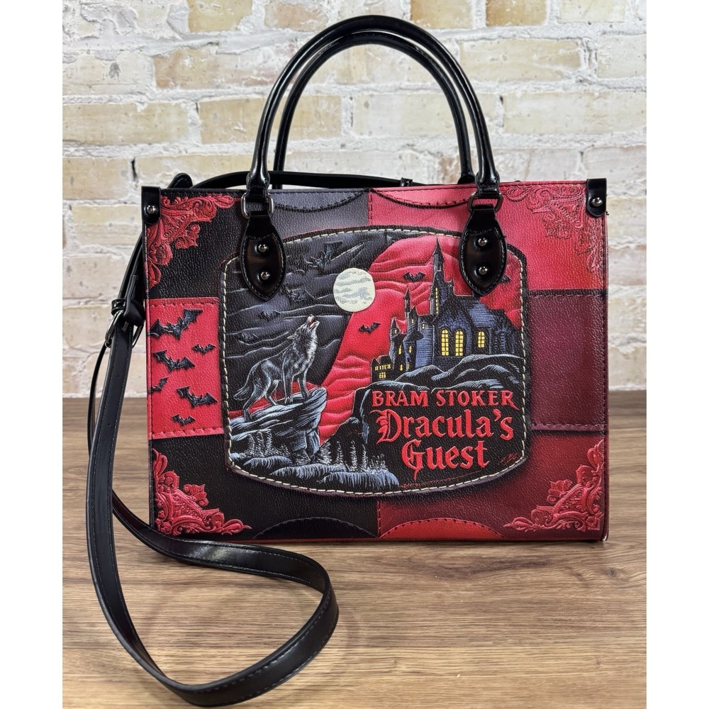 Bram Stoker Dracula's Guest Handbag Goth Horror Book Purse Satchel Vegan Leather